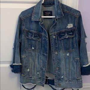 Vintage ripped jean jacket